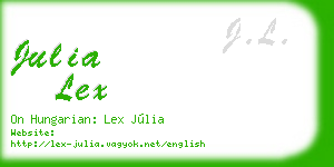 julia lex business card