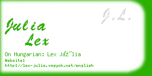 julia lex business card